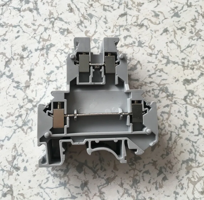

(UKK5) 10pcs / Hight quality Din rails crew clamp terminal blocks double level terminal blocks (SKJ-4/2-2)