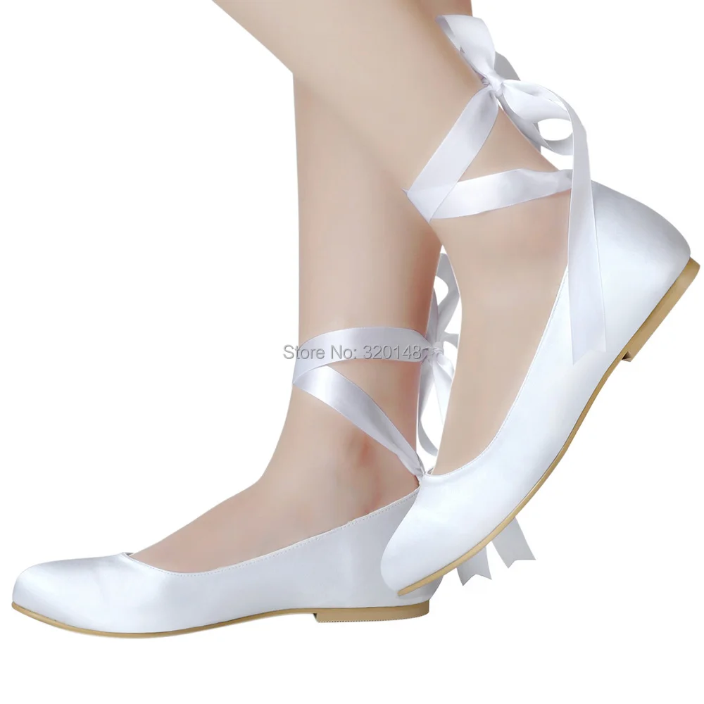 white satin ballet shoes with ribbon