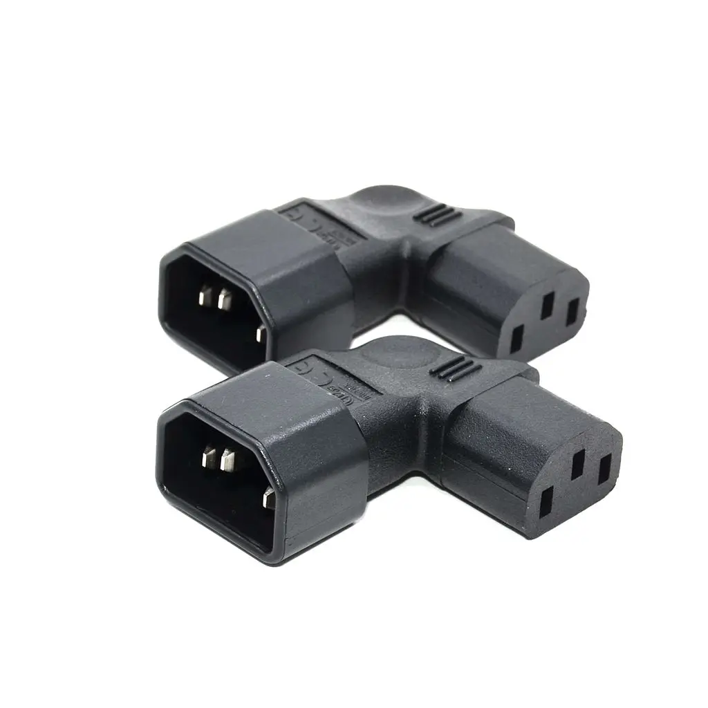 

IEC Connectors IEC 320 C14 male to C13 famale Vertical right angle Power adapter Conversion plug