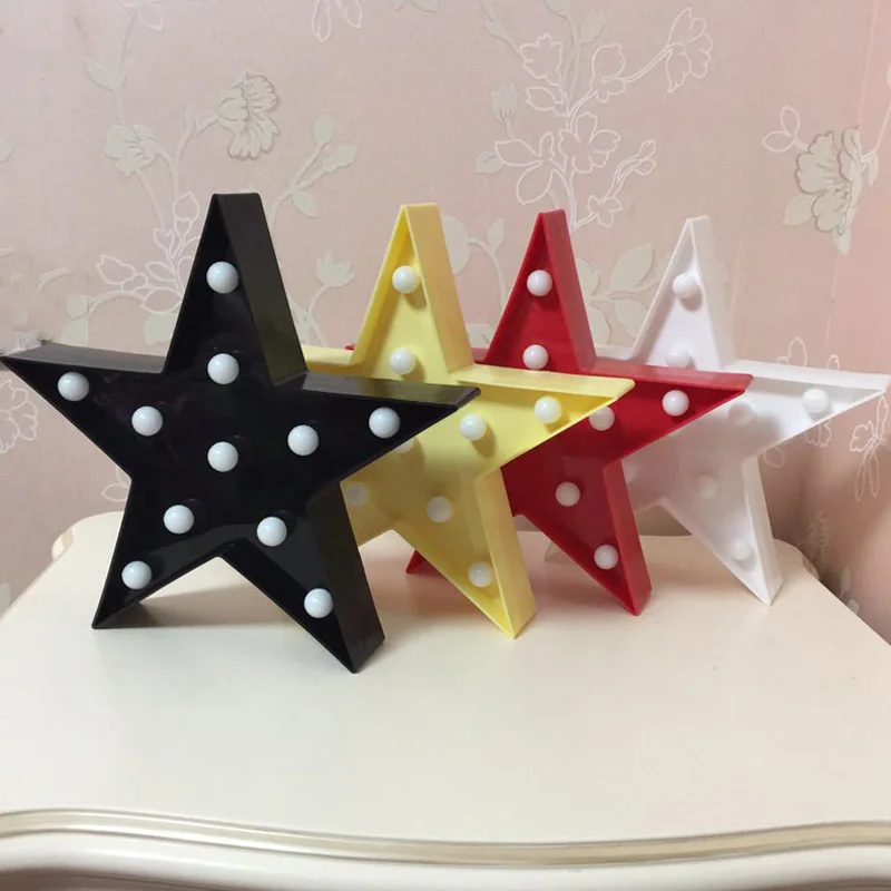 

5 Color Star Light 3D Cloud Lamp Moon Night Light LED Cute Marquee Letters Sign For Children Baby Bedroom Home Decor Kids Gift