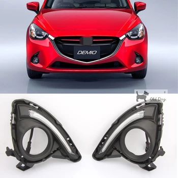 

wholesale for Mazda 2 Demio 2014 2015 2016 Driving DRL Daytime Running Light fog lamp Relay LED Daylight car style free shipping