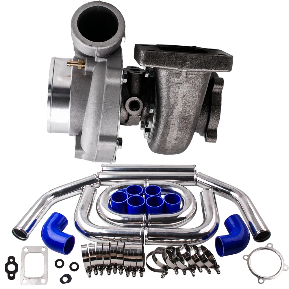 Tubo para Nissan Turbo + 2.5 Supercharger para 4 Intercooler R33 R34 Rb25 Rb30 - 6 Cilindros 3.0l-6.0l Motores Gt3582 Gt35 64mm R32 2 High Quality Automóveis e motos