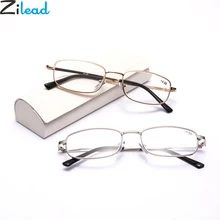 Zilead, металлическая полная и половинная оправа, очки для чтения, маленькая оправа, очки для пребиопии, очки для мужчин и женщин, очки для дальнозоркости