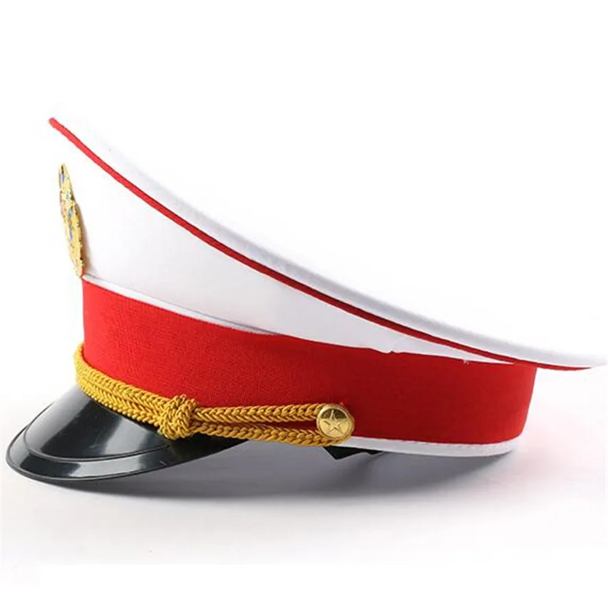  British Fashion red Performance Cap green Military Hat spring army Hats white Captain Caps for Adul