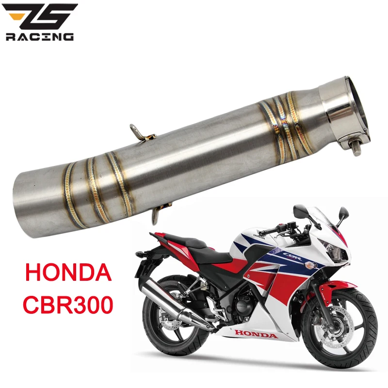 

ZS Racing 50.8mm Motorcycle Exhaust Middle Pipe Connect Muffler For HONDA CBR300