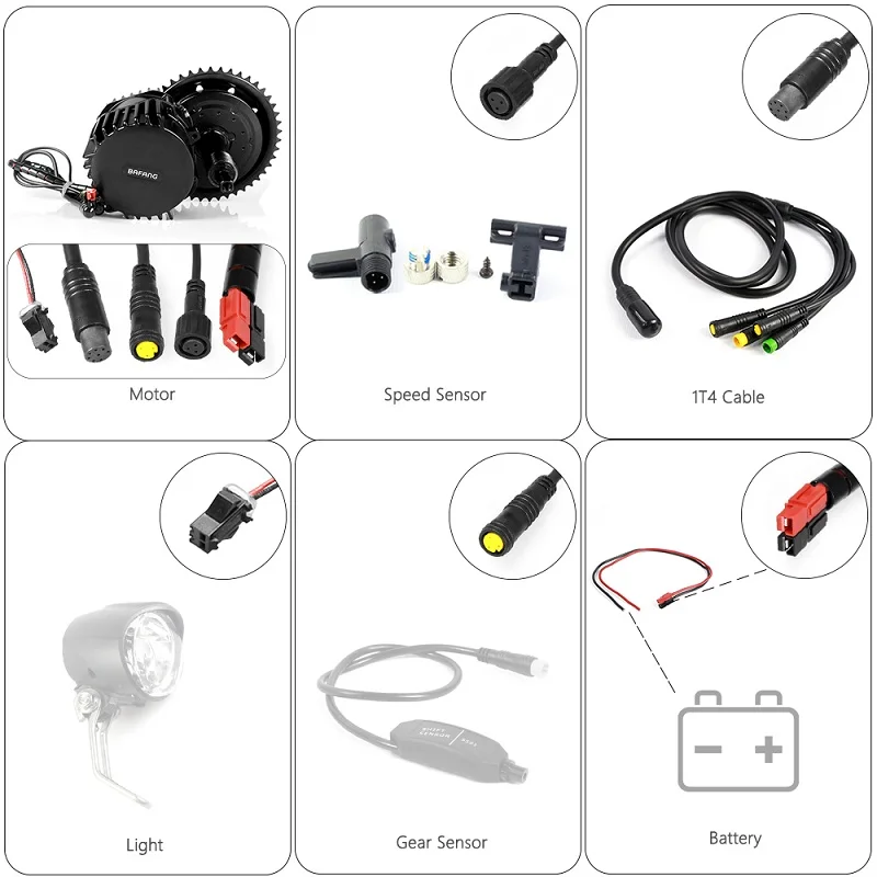 Bafang BBSHD 48 в 1000 Вт Mid рукоятки приводной двигатель Наборы 68 мм, фара для электровелосипеда в двигателя Электрический велосипед мотор комплект с ЖК-дисплей Дисплей