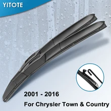YITOTE ветровое стекло гибридные стеклоочистители для Chrysler город и страна Fit крюк руки