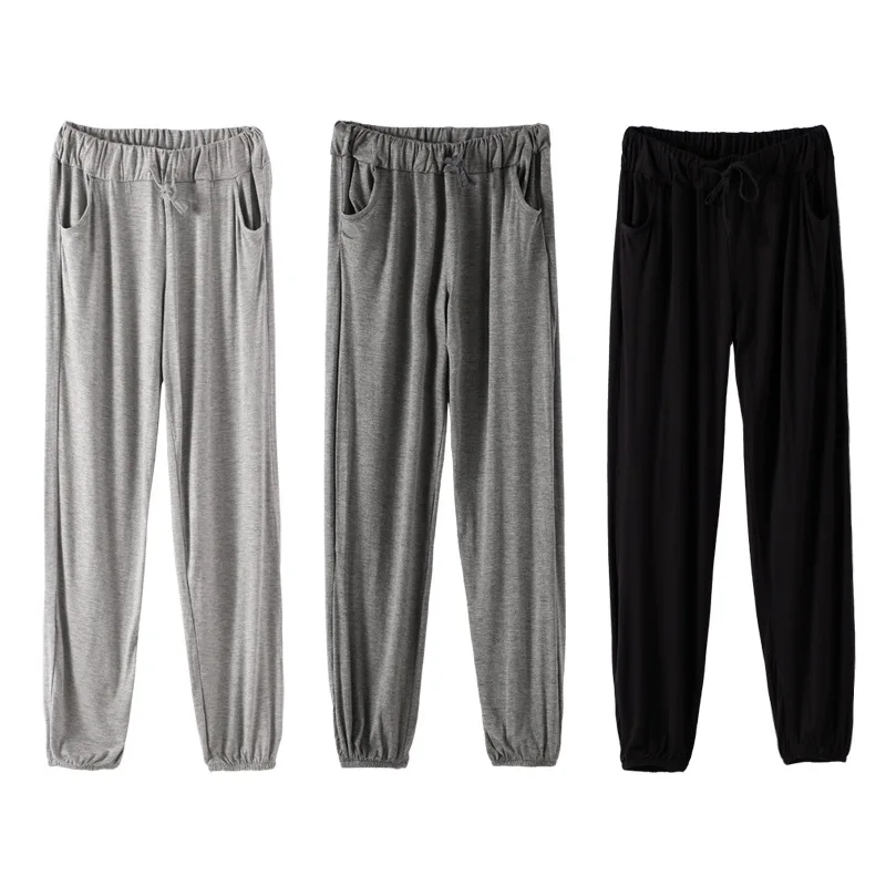 HOUZHOU Summer New Ankle Length Pants Women Fitness Elastic Waist Jogger Mujer Solid Loose Large Size Drawstring Trousers Female HOUZHOU Summer New Ankle Length Pants Women Fitness Elastic Waist Jogger Mujer Solid Loose Large Size Drawstring Trousers Female