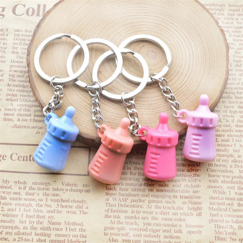 50pc baby bottle keychain nipple pacifier keyring Baby Shower favors