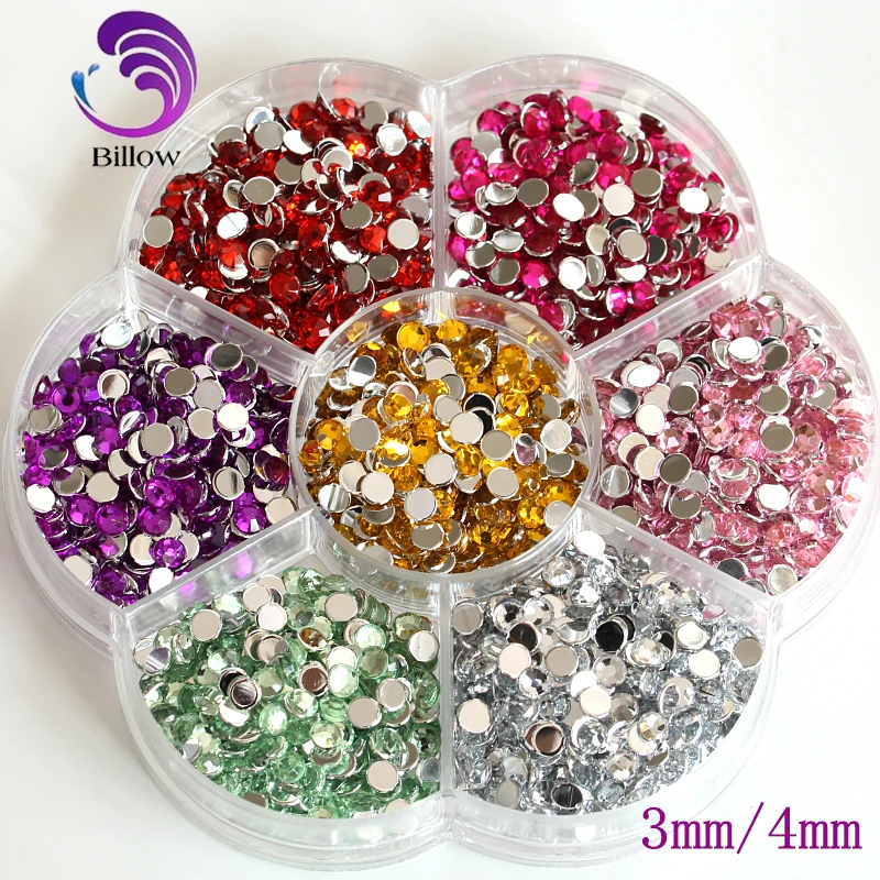 

4000Pcs/lot Mixed Colors Crystal Acryl Non Hot Fix Rhinestone With Box Packing Nail Art Rhinestone For Nail Art Decoration B2021