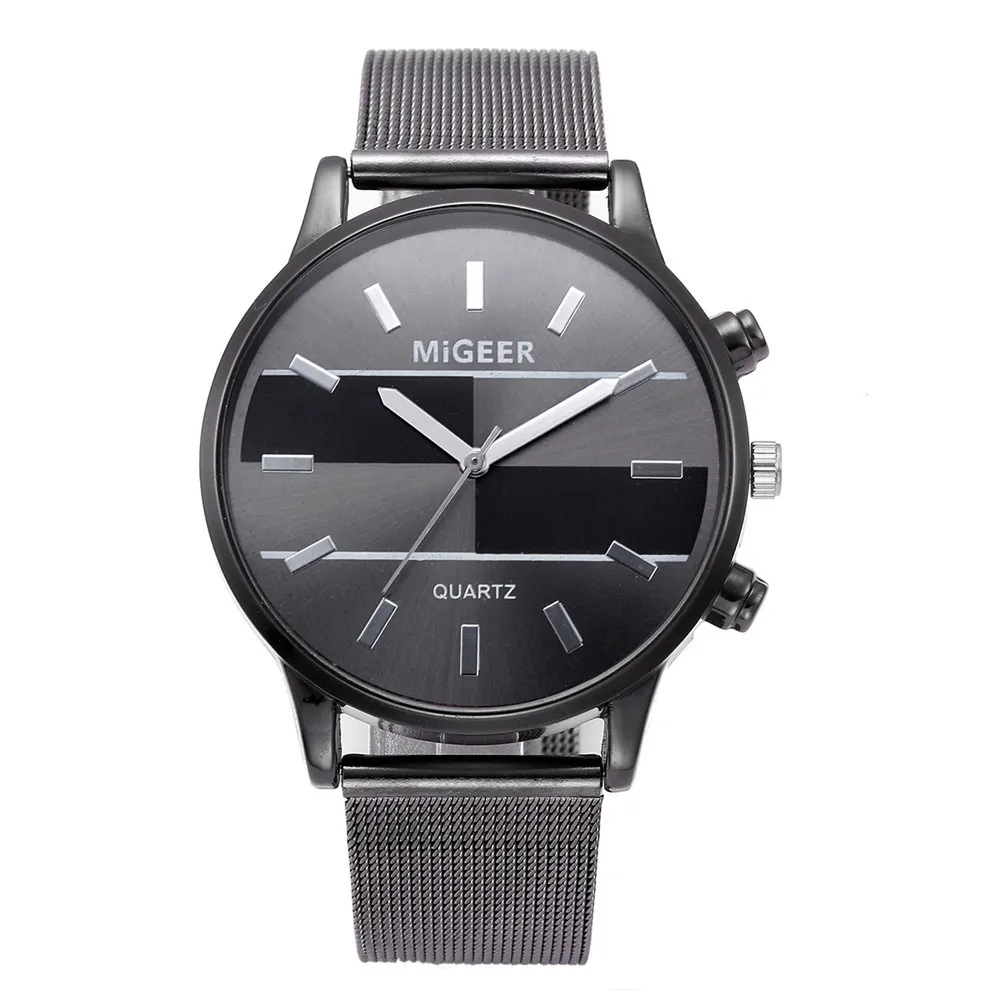 

montre homme 2018 Hot Sale Watch Men Fashion Design Stainless Steel Mesh belt Alloy Quartz Wristwatch Business relogio masculino