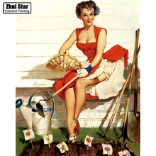 Полный квадратный алмаз 5D DIY Алмазная картина фото на заказ "домохозяйка" 3D вышивка крестиком Мозаика Декор