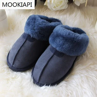 

Fall and Winter 2019 Sugar-colored Sheepskin Fur Snow Slippers, Cotton Slippers, Couples Home Warm and Slip-proof wo Shoes