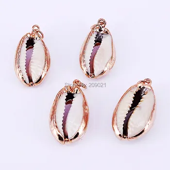 

10Pcs Gold/Silver Color Natural conch shell charm pendant Fashion Seashell Ocean Jewelry For Women