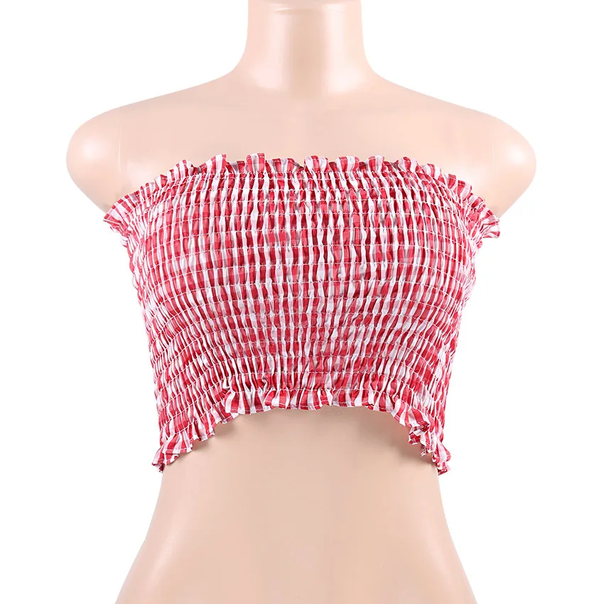 10colors new elastic dot Lattice vest wrapped chest Summer Vest Fashion Summer Comfortable Women's Clothing Tube Tops