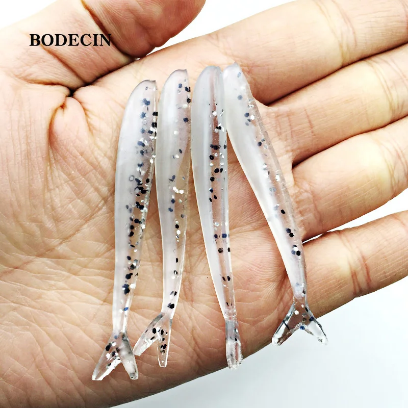 12pcs Fishing Lure Tiddler Baits Lures Double Forked Tail Soft Silicone Lure Fish Tackle Shad Pesca Plastic Swimbaits 63mm 1 (14)
