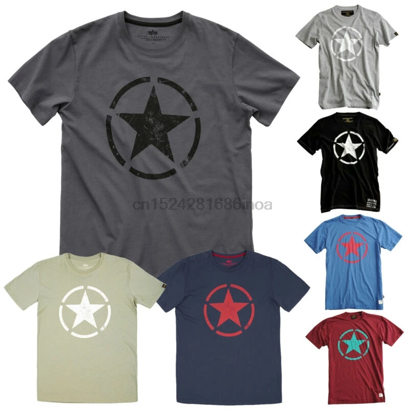 

Alpha Industries T-Shirt Star T MA1 Men Shirt Oberteil S M L XL XXL 3XL NEU