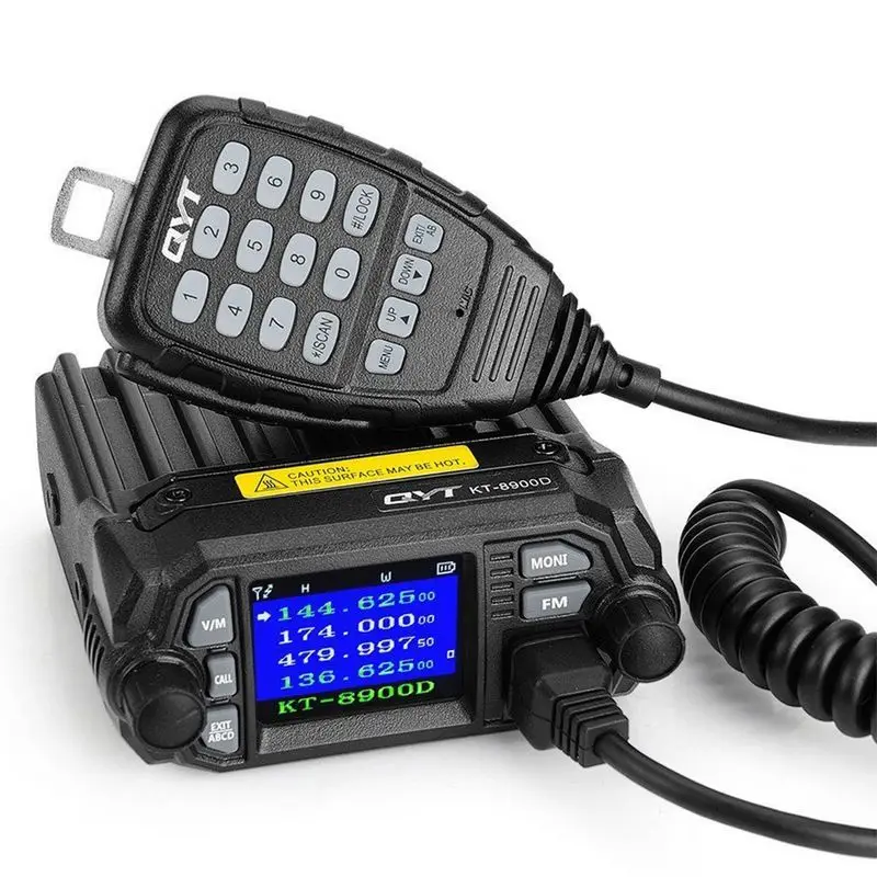 QYT KT-8900D 25 Вт двухдиапазонный Мини Мобильный приемопередатчик двухсторонняя
