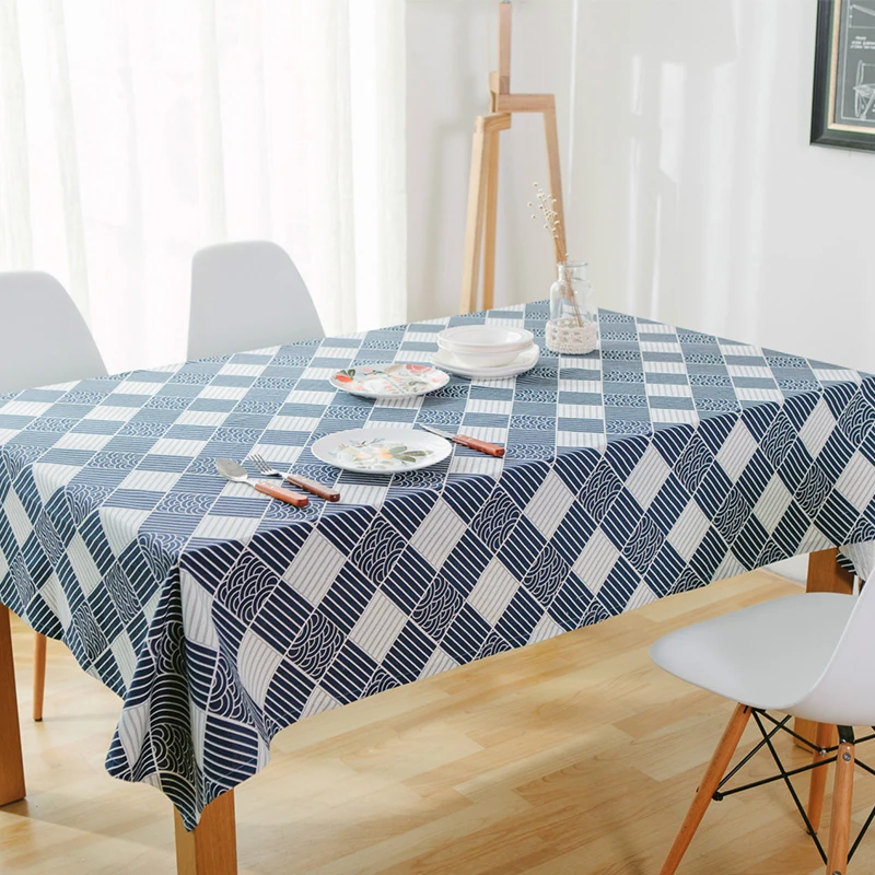 Table Cloth Classic Table Linens Lattice Table Covers Stripes Printed
