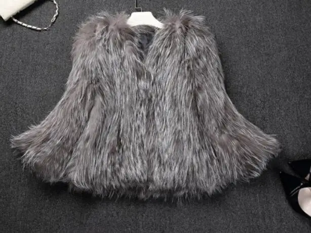 S-6XL, хит, Весенняя женская новая модная шуба из искусственного лисьего меха, короткое приталенное теплое пальто большого размера