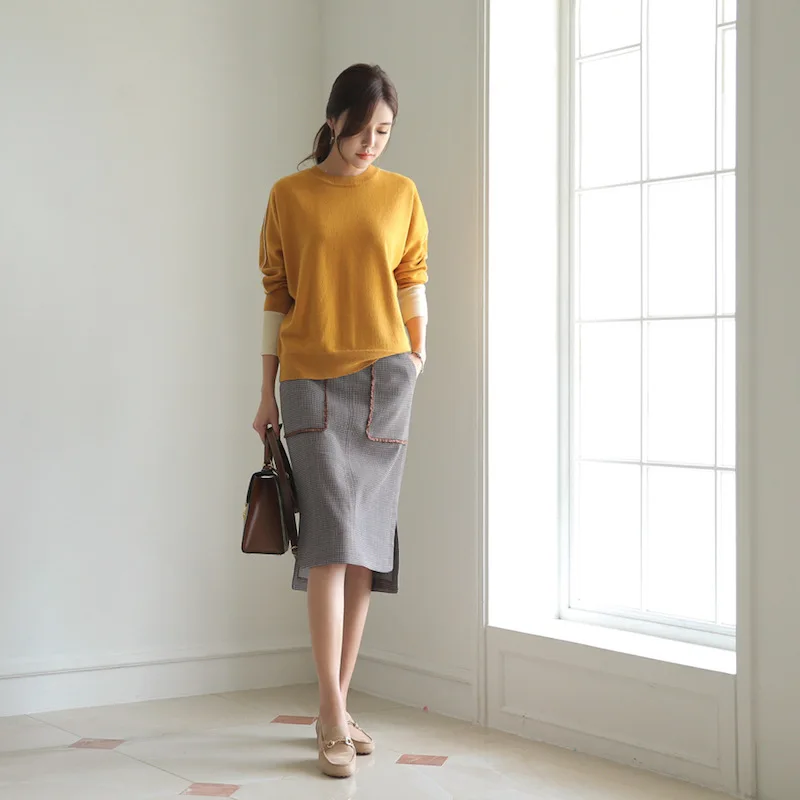 

Women Casual Sweaters Autumn Winter Sweater Loose Long Sleeve Solid Pullovers Woman Female Thin Sweater Jumper Lady