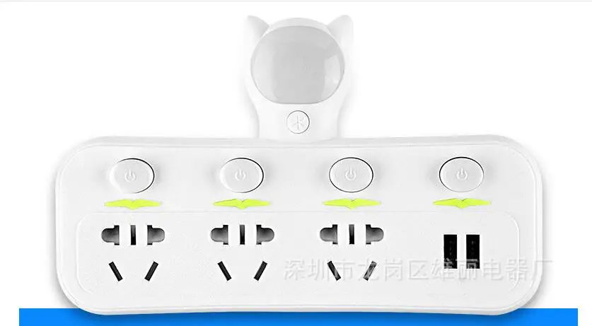 

Smart socket converter Multipurpose one-turn multi-power socket Plug adaptor with lamp