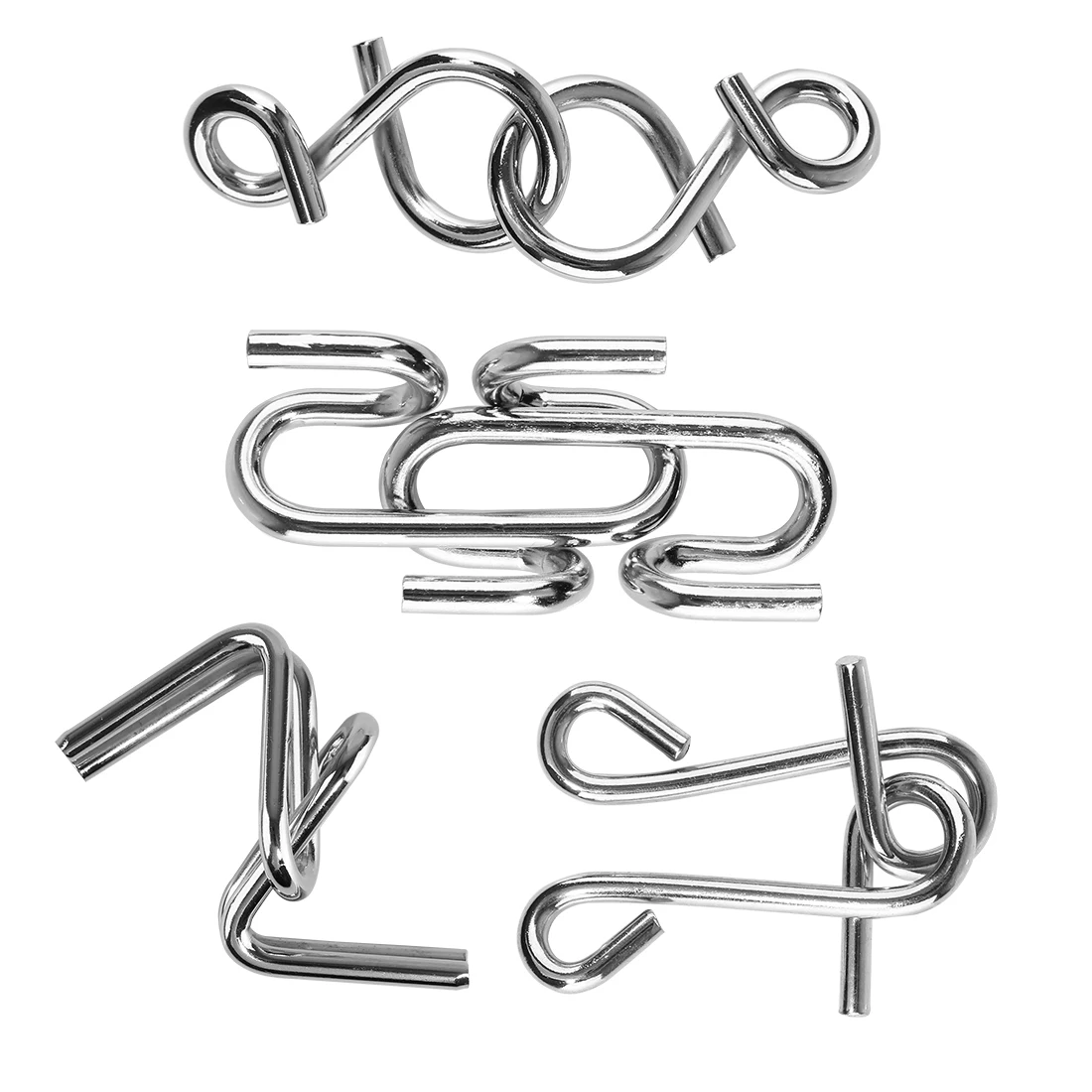 

UTOYSLAND 4pcs/set Metal Puzzle Wire Iq Mind Brain Teaser Puzzles Game Toys For Children Adults Baby Kids Toys Gift