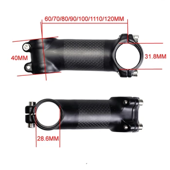 

2017 new no logo ultra-light carbon fiber+Aluminum road bike riser bag carbon stem ultra-light MTB Bicycle stem 60mm-120mm Matt