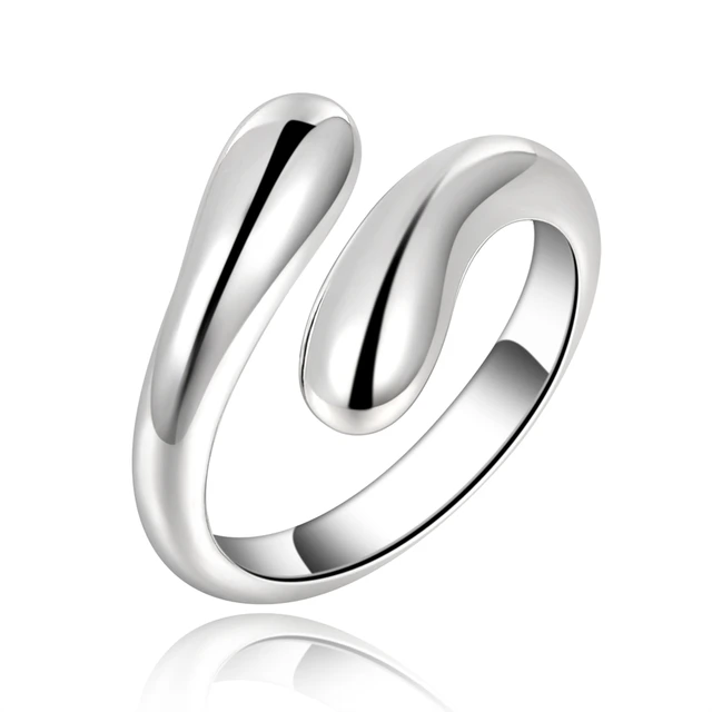 New Listing silver Plated rings fashion jewelry Free shipping teardrop-shaped we New Listing silver Plated rings fashion jewelry Free shipping teardrop-shaped we