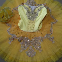 Взрослый/Детская Балетная пачка для женщин профессиональный скейт желтый пачка платья классическая балетная пачка для танцевальные сценические костюмы для продажи