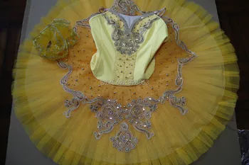 

Adult/Child Ballet Tutu Women Professional Skate Yellow Tutu Dresses Classical Ballet Tutu For Dance Stage Costumes For Sale
