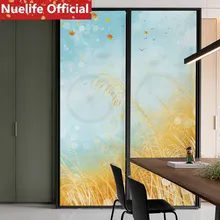 Рисовое зерно аромат узор стеклянная пленка стеклянная дверь ванной дверь пленка спальни декоративные наклейки на окна непрозрачная пленка N2