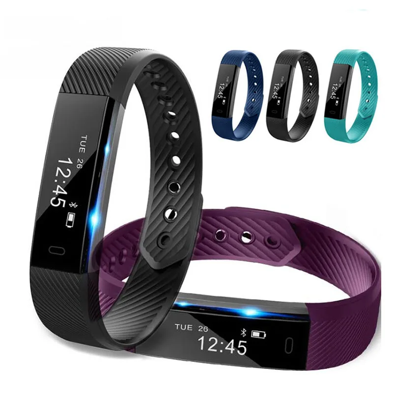 New ID115 Smart Bracelet Fitness Tracker Step Counter Activity Monitor Band Clock Vibration Wristband for xiaomi