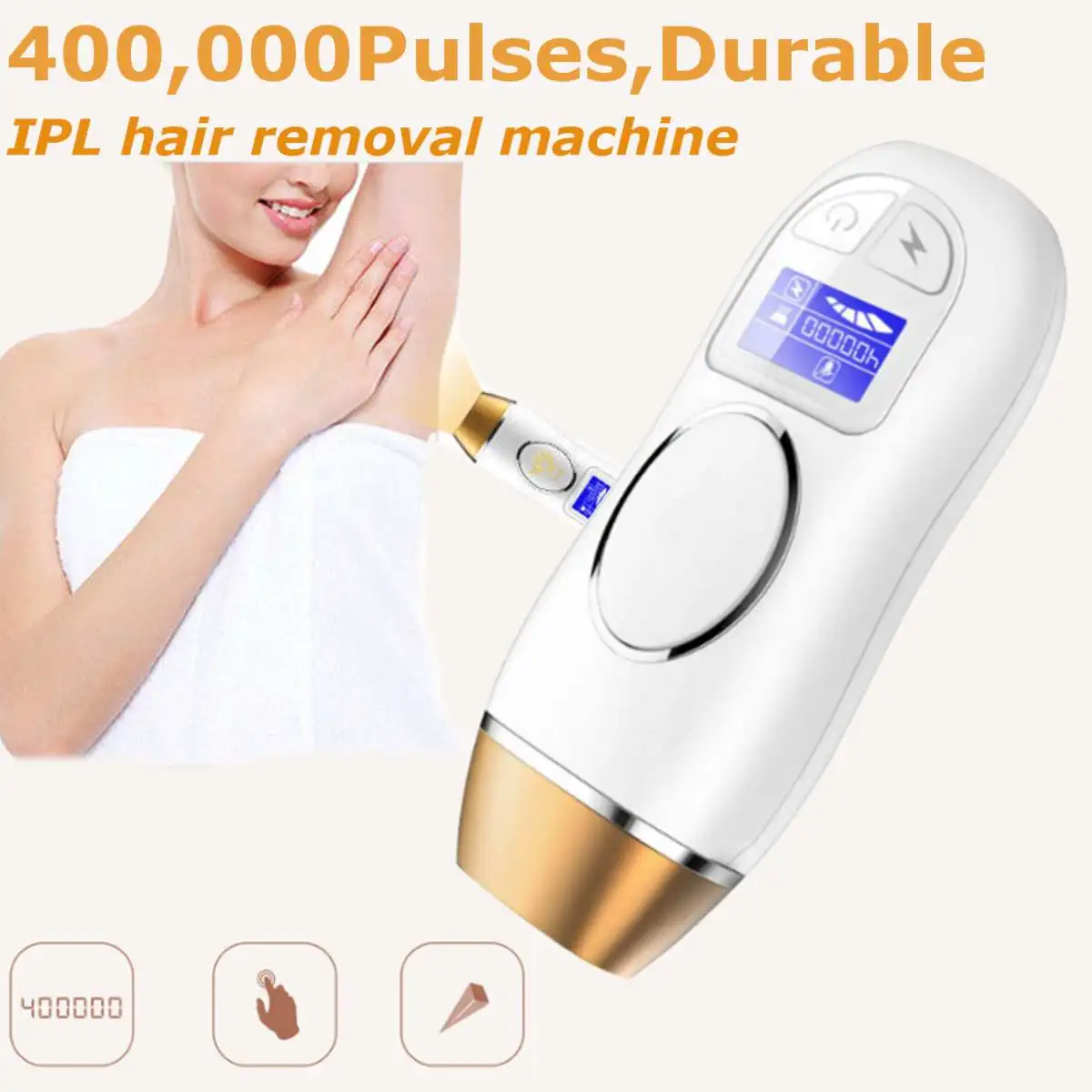 

400000 Flash Permanent IPL Epilator Laser Hair Removal LCD Display Epilator Women Painless Threading Hair Remover Machine New