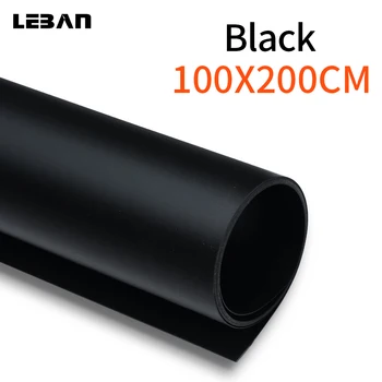

Seamless Water-proof 100cm*200cm 39"*79" Black PVC Backdrop Background Cloth for Photo Photography Studio Lighting