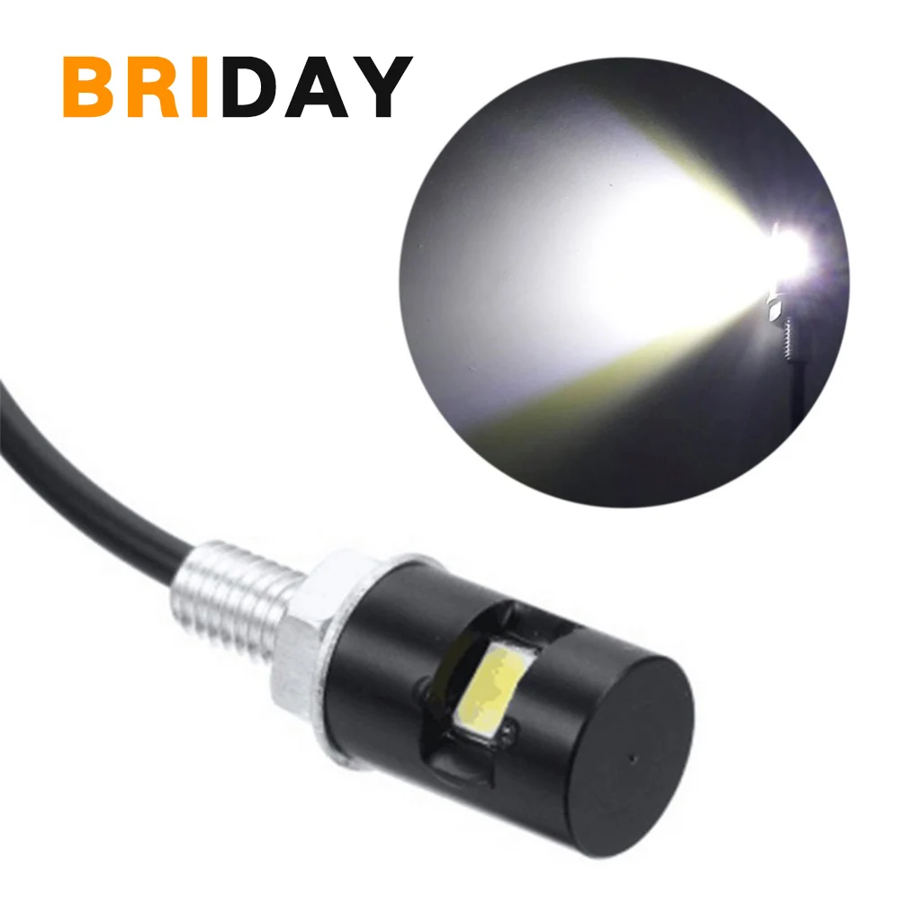 

2PCS New Universal Wired Motorcycle LED License Plate Light Bulb Motocross Car LED 12V Front Lamp Running Light Turn Signal