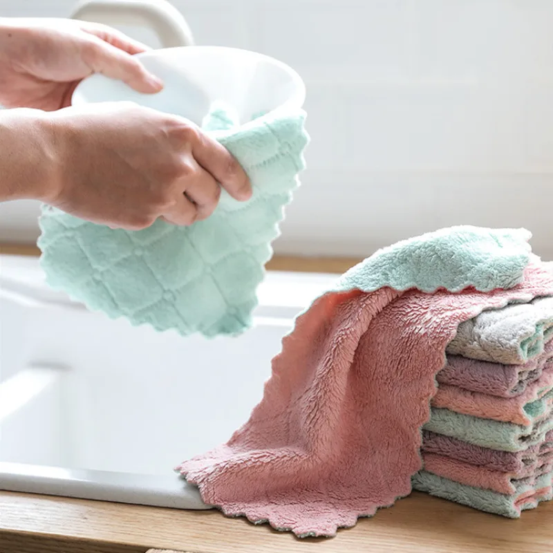 

1PC Super Absorbent Microfiber kitchen Dish Cloth Newest High-Efficiency Tableware Household Cleaning Tool Gadgets kitchen Towel