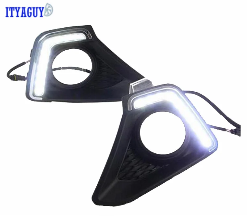 Car Stlying 12V LED Daytime Running Light For Hyundai GRAND I10 2014 2016 DRL Fog Lamp