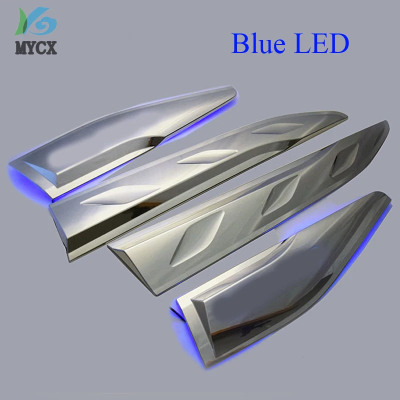 

Car Styling ABSCar Body Below Side Moulding Strip Decorative Cover Trim With Led For Toyota C-HR CHR 2016 2017 2018 2019 2020
