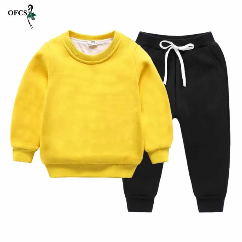 Осенне-зимний комплект для мальчиков и девочек, шерстяной вязаный хлопковый свитер, комплекты для младенцев, теплый пуловер и штаны, костюм Одежда для новорожденных, 2 предмета