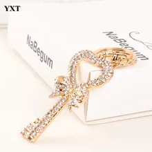 Exquisite Key Heart Butterfly Lovely Fashion Cute Rhinestone Crystal Pendent Keyring KeyChain Women Charm New Jewelry Gift