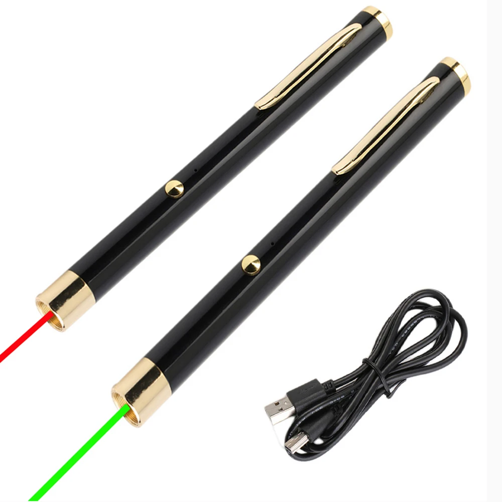 High Quality Red Laser Pointer USB Rechargeable High Power Beam for