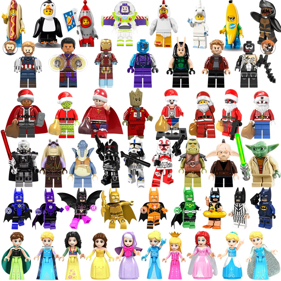 

HOT figures Fairy princess Batman Avengers Combination character modle Building Blocks Figures LEGOINGLYS Toys Children GIFTS