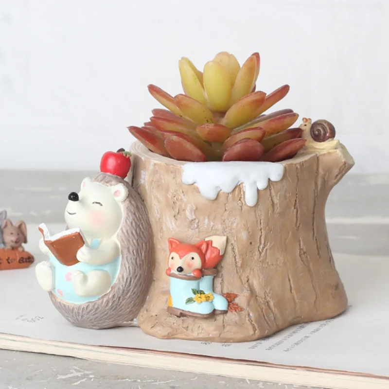 

Succulent Plant Pot Creative Resin Fleshy Flower Planter Flowerpot Create Design Home Garden Bonsai Pots 2019