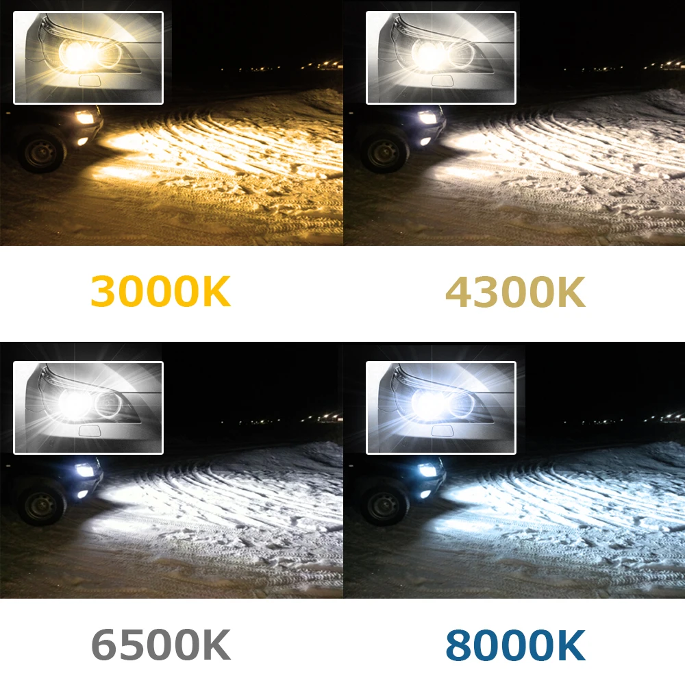 LEADTOPS 6500 K H7 светодиодный Headligts 8000 K 4300 К 3000 фары для автомобиля H1 H3 H4 H8 H9 H11 880 881 H27 9004 9905 9006 12 V 60 w