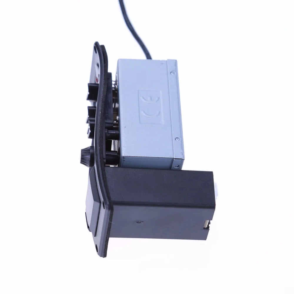 Guitarra Pickup 4 Band acústica Guitarra Preamp amplificador 6,5mm salida EQ 7545R pastillas negro Guitarra Accesorios Guitarra Pickup 4 Band acústica Guitarra Preamp amplificador 6,5mm salida EQ 7545R pastillas negro Guitarra Accesorios