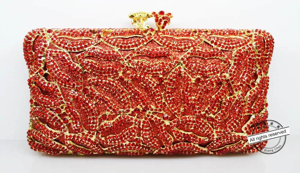 Оригинальные клатчи красные губы кристалл вечерние сумки ручной работы роскошные сумки с бриллиантами женская свадебная дамская сумка коробка сумки SC73