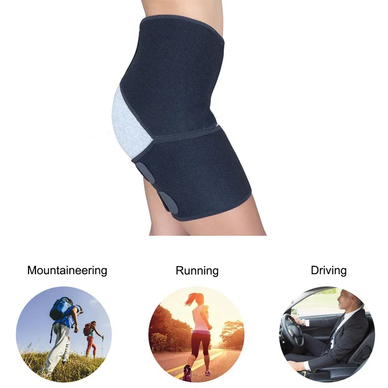 

Bodymate Compression Wrap for Groin Hip Thigh Quad Hamstring Joints Sciatica Nerve Pain Relief Strap, Adjustable Support Brace