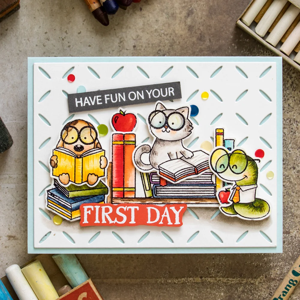 

GJCraft Animal Clear Stamps and Cutting Dies New 2019 for Craft Dies Scrapbooking Album Embossing Die Cut Card Making Decor