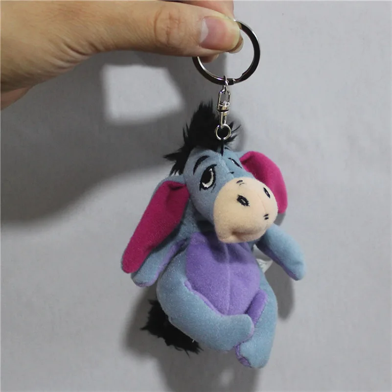 

Free Shipping 10cm Eeyore Donkey Plush Pendant Toys Keychains Soft doll
